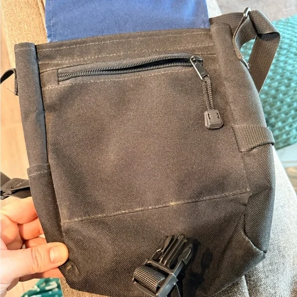 Dickies Black Canvas Crossbody Messenger Bag Adjustable Strap - Picture 5 of 6